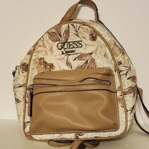 Guess Floral Tan Backpack